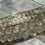 Like new Gold Mirrored Crystal Vanity Tray for Dressers- Round Decorative Serving Tray for Perfume, Jewelry and Makeup Image 5