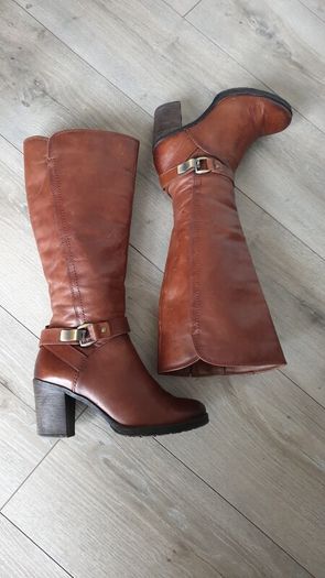 Moda In Pelle Leather Knee High Boots Size Uk 3 ( Eu 35)