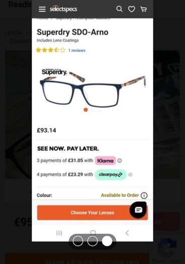 Prescription glasses