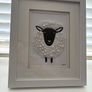 Handcrafted framed Sheep mixed media Mosaic Image 2