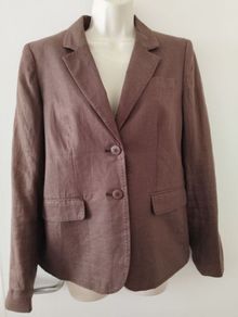 Dark Brown Linen Jacket 12