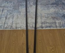 2 Curtain Poles and 2 Hold Backs