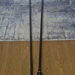 2 Curtain Poles and 2 Hold Backs