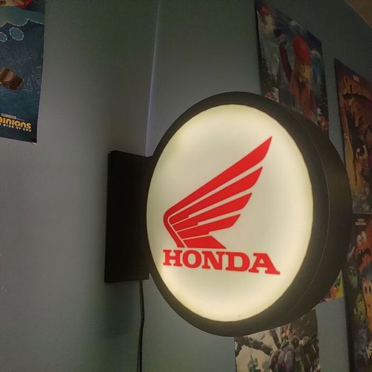 Honda sign led light box wall bar