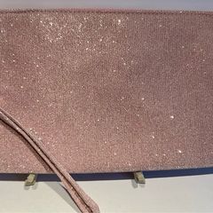 Irish designer DICE Soft Pink Shimmer Clutch Bag Immaculate Condition