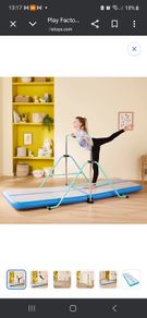 Gymnastics bar and air mat