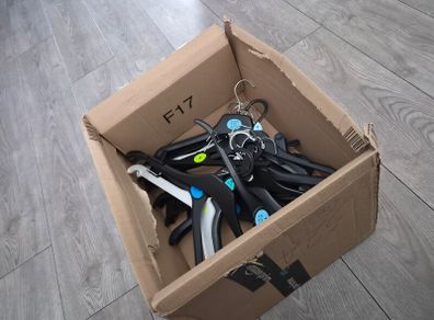 Box Assortment of 24 clothes hangers FREE