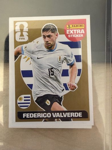 Vini Jr And Valverde Gold Stickers - World Cup 2026 Panini