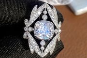 Vintage Style Crystal Silver Ring