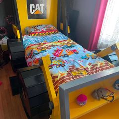 Custom Made CAT Construction Kids Bed