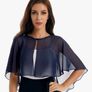 Navy chiffon cape Image 2