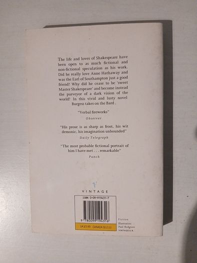 Nothing Like The Sun by Anthony Burgess