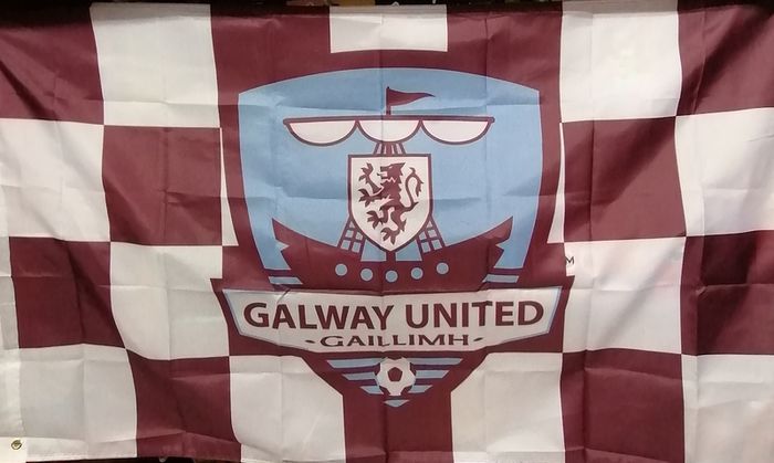 Galway United football flag 5ft x 3ft.