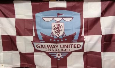 Galway United football flag 5ft x 3ft.