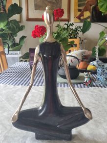 Vintage figurine of a meditating woman - Meadows & Byrne
