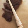 Wood Turned by Hand Supported Goddess Phang Reclaimed Irish Wood Fiber Craft Spindle with Spinning Handmade Craft Wood Bowl Made in Ireland Image 2