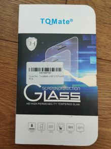 Samsung A70 Screen Protector: New TQmate 2Pack, Tempered glass with 9H Hardness, Scratch resistant,  Round Edge