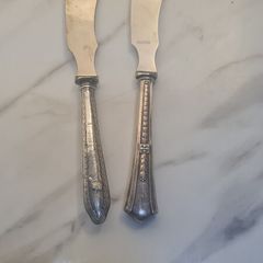 Antique silver handled knifes