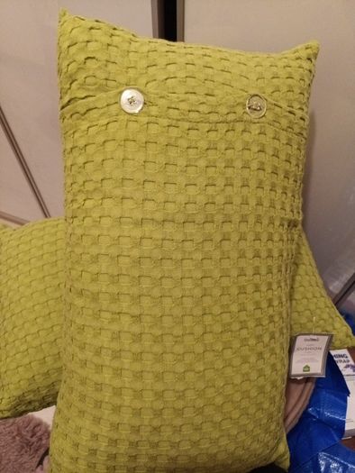 2 x sage  green cushions BNWT