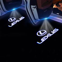 2pcs Lexus Logo Wireless Carbon Welcome Car Door Light Sensor Is Lc Lfa Lx Nx Rx
