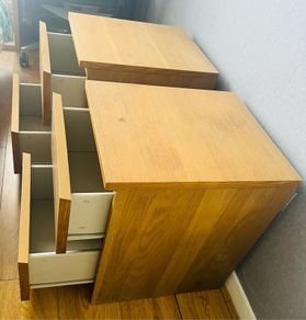 2 Ikea Malm Bedside Drawers Oak Finish 10 each