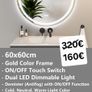 LED Bathroom Mirror Antifog Demister Round 60cm Image 2