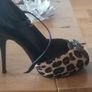 River Island peep toe leopard print shoes Image 4