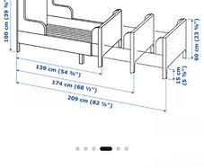 IKEA BUSUNGE Extendable Kids Bed + Mattress Included