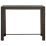 Garden Bar Table Brown 140.5x60.5x110.5 cm Poly Rattan Image 3