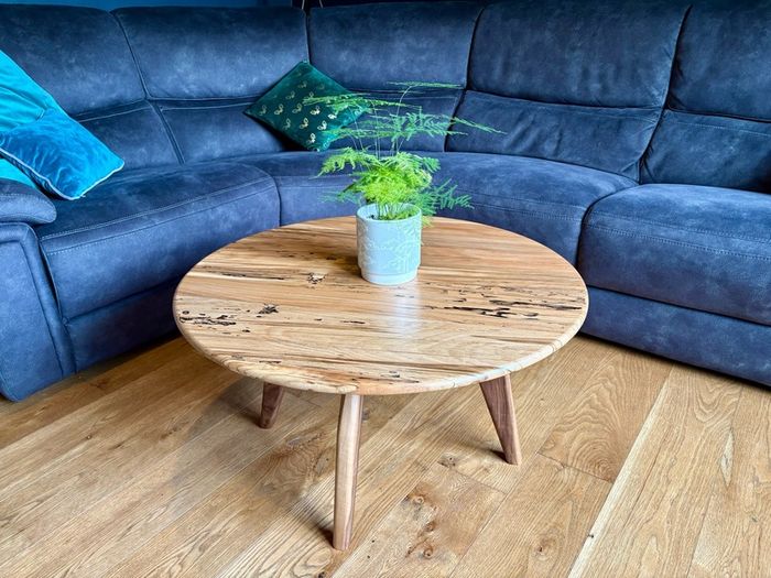 Spalted beech and walnut coffee table