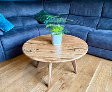Spalted beech and walnut coffee table