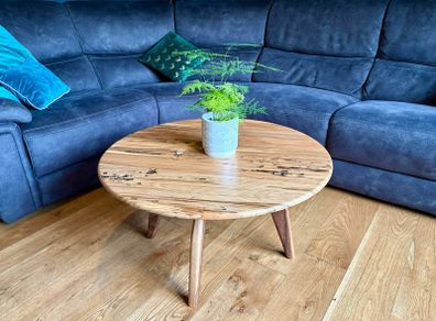 Spalted beech and walnut coffee table