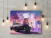 Grand theft auto 6 game GTA6 game printed Wall picture foamex board printed picture on it wall board wall decor wall art picture