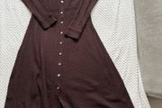Maje brown knit midi dress