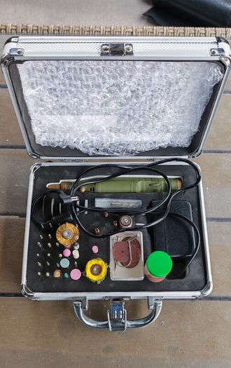 Drillpro Micro Drill Grinder Rotary Tool Set with Accessories   Case