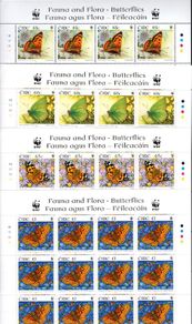 2005 Ireland Fauna and Flora (Butterflies) Commemorative Stamp Sheetlet Plate 1B1B1B1B Mint Never Hinged (MNH)