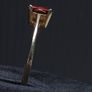 Vintage 9ct Gold Red Stone Ring Fully Hallmarked Birmingham Size 53.5 Image 4