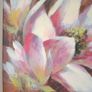Magnolia Bloom > Oleograph Gilt Framed Painting Signed. Image 4