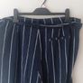 ladies trousers navy with a white pinstripe...new Image 6