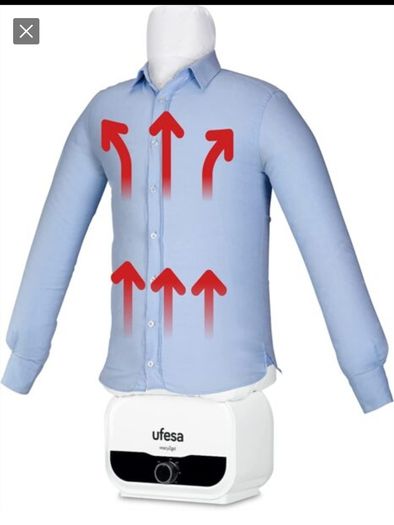 Air ironing and dryer for tops and shirts