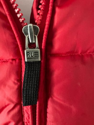 Puffer bomber jacket Polo Jeans Ralph Lauren Down Feather Warm Winter puffer Jacket with Removable Hood red size S