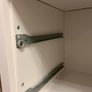 White IKEA Kallax Insert with 2 Drawers & Silver Knobs Image 3