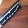 Stg silver bracelet, ruby and diamond colour gemstones Image 6