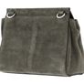 Saddler Uppsala Crossbody Olive Grey Suede Bag Image 4
