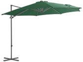Cantilever Umbrella with Steel Pole Green 300 cm