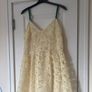 Pale yellow lace midi dress Image 2