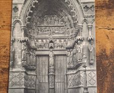 Old Postcard Cathedrale Porche de la Vierge-Mere, Amiens, France - free standard postage