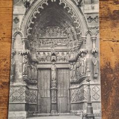 Old Postcard Cathedrale Porche de la Vierge-Mere, Amiens, France - free standard postage