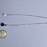 Silver Pendant with round royal blue Tanzanite stone Image 3