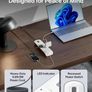 Extension Lead with USB Slots x 2 (2.4 A Shared), 8 Way/8 Plug Extension, 2m Surge Protected Power Strip - White Image 6